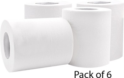 household hub Bathroom Tissue Toilet Paper Roll - Pack of 6 Toilet Paper Roll(2 Ply, 600 Sheets)