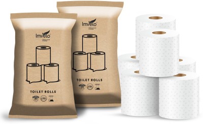 IMVELO Toilet Roll - 6 Rolls (180 Pulls Each Roll) | Extra Soft & Highly Absorbent Toilet Paper Roll(2 Ply, 180 Sheets)