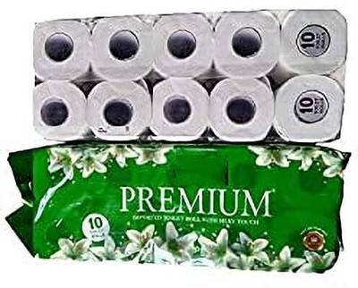 household hub Pack of 10 Toilet Paper Roll(2 Ply, 60 Sheets)