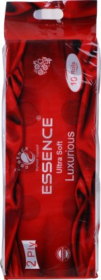 ESSENCE 10 in 1 Red Ultra Soft luxurious Bathroom Tissue Pack of 1 Toilet Paper Roll(2 Ply, 240 Sheets)