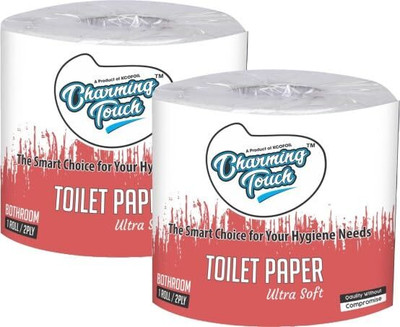Kcofoil Charming Touch Ultra Soft Pack of 2 Toilet Paper Roll(2 Ply, 300 Sheets)