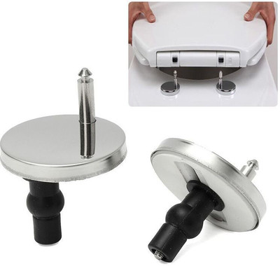 MASTERBATH SS Toilet Seat Cover hinges Quick Release Round Type SS Top Fixing Hinges Custom Fit Toilet Seat Lid Lock(Pack of 1)