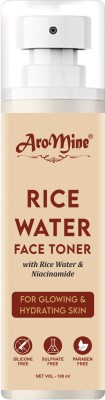 AroMine Niacinamide & Rice Water Alcohol-Free Toner, Tightens Pores, Brightens Skin Men & Women(100 ml)