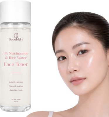 Seoulskin 3% Niacinamide Rice Water Toner Alcohol-Free Brightening Pore Care Men & Women(150 ml)
