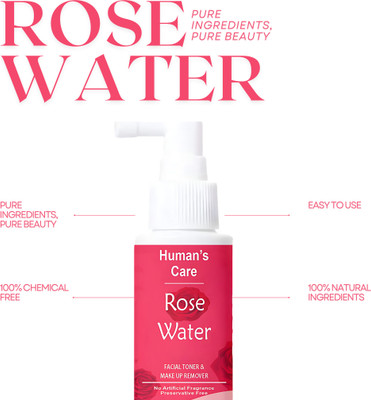 HUMAN'S CARE Rose Water with Aloe Vera Cleanses & Moisturises Women(100 g)