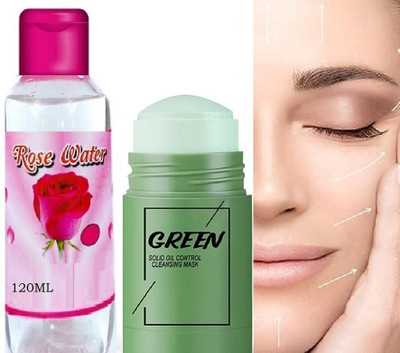 REIMICHI Green Tea Purifying Clay Stick Mask Anti Acne Cleaning Solid Mask Stick For Face(2 Items in the set)