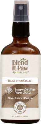 Blend It Raw Apothecary Rose Hydrosol, traditional Rose Water, Steam distilled, 100ml Spray Men & Women(100 ml)
