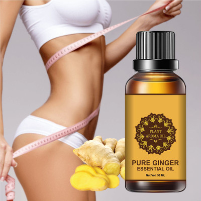 EXOMOON Fat Burning Lymphatic Drainage Ginger Belly Drainage Ginger Massage Slim Oil(30 ml)