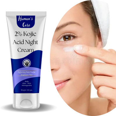 HUMAN'SCARE Bright & Clear Kojic Acid Night Cream for Spotless Skin Men & Women(90 ml)