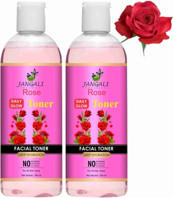 Pure Jangali Organics Rose water face toner for glowing skin for all skin type Men & Women (200 ml) Men & Women(200 ml)