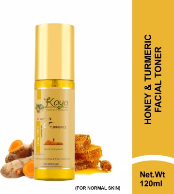 Kaya Herbal Product Honey & Turmeric Facial Toner Removes Spots Caused By Acne & Pimples | Glow Skin Men & Women(120 ml)