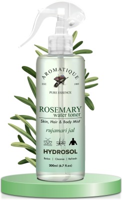 Aromatique Organic Rosemary Water Toner Spray/Mist/Hydrosol For Hair Growth & Skin Glow Men & Women(200 ml)