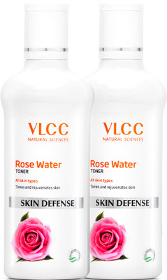 VLCC Rose Water Toner (Pack of 2) Men & Women(200 ml)