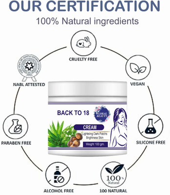 FLORAL BEAUTY BACK TO 18 FB JAR CREAM | BRIGHTEN SKIN CREAM FOR SMOOTH SKIN(100 g)