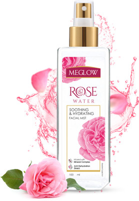 meglow Rose Water Toner Mist Spray | Gulab Jal for Glowing Skin for Men & Women Men & Women(100 ml)