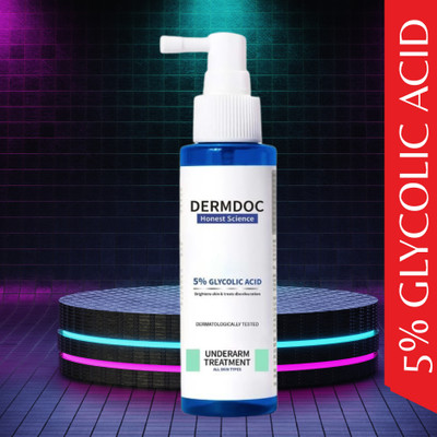 DermDoc 100ml Toner for Underarm Brightening – Glycolic Acid | Even Skin Tone Solution Women(100 ml)