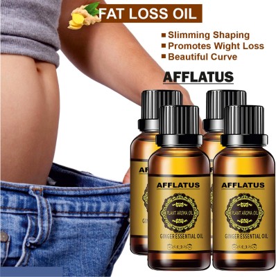 Afflatus Ginger Massage Oil for a Belly Fat Drainage oil Reduce Fat Loss Oil Men & Women Men & Women(120 ml)