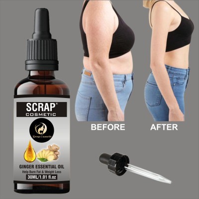 Scrap Cosmetic FDA Certified Tummy Fat Burner Ginger Oil Weight Loss Ginger Oil(30 ml)