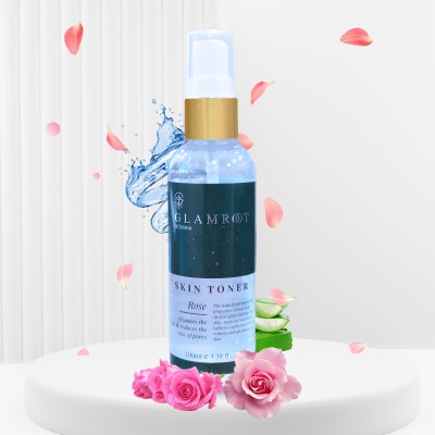 glamroot Rose Skin Toner helps Tightens Capillaries, Reduces Redness & Patchiness on skin Men & Women(100 ml)