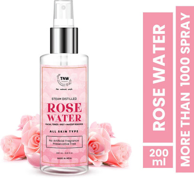 TNW - The Natural Wash Steam Distilled Rose Water Toner & Hydrator Men & Women(200 ml)