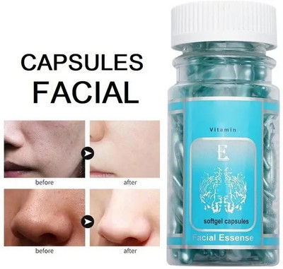 THTC Korean Glowing Natural Skin For Vitamin E Capsules Facial Oil Men & Women(60 g)