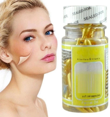 Luster Shine Professional Vitamin E Facial Oil Softgel Face Capsules Anti Ageing glow skin Men & Women(60 ml)