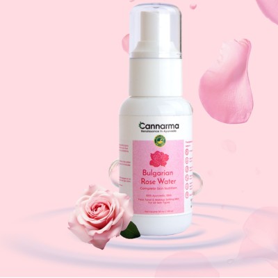 Cannarma AYURVEDA Bulgarian Pure Rose Water face Toner for glowing skin Instantly Hydrate Men & Women(50.1 ml)