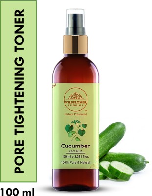 Wildflower essentials Cucumber Face Mist Cooling For Skin Tightening, Anti Acne For Men & Women Face Wash(100 ml)