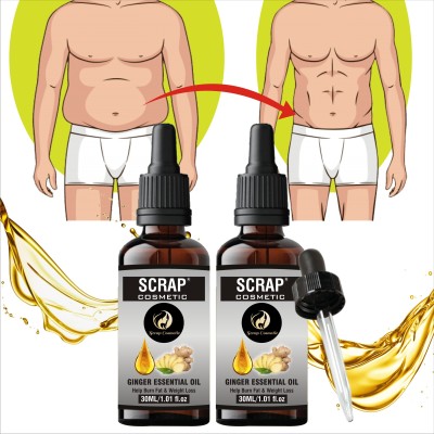 Scrap Cosmetic FDA Verify Ginger Oil for Belly Drainage oil for Belly Fat Loss for Weight Loss(60 ml)