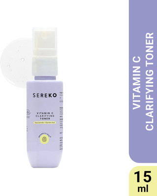 SEREKO Vitamin C Clarifying Glycolic Acid Toner for Brightens Dull Skin & Tightens Pore Men & Women(15 ml)