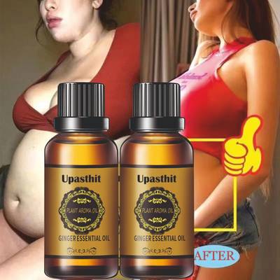 UPASTHIT Ginger Massage Oil for a Belly Fat Drainage oil Reduce Fat Loss Oil Men & Women Men & Women