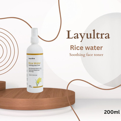 Layultra Lay ultra Face Toner with Rice Water | Pore Minimizing & Glow Boost | 100 ml Men & Women(200 ml)
