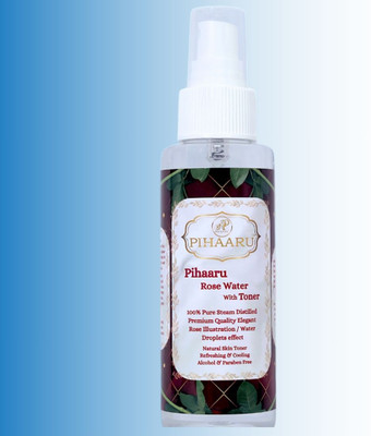 Pihaaru Premium Herbal Rose Toner – Alcohol-Free Mist Pore Tightening Glow-100ml> Men & Women(100 ml)