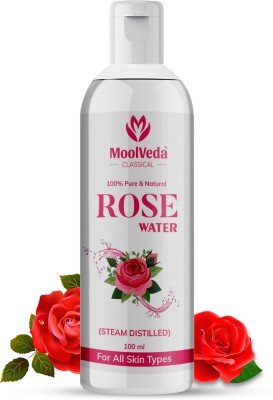 moolveda Pure & Natural Rose Water (Gulab Jal) Toner For Face, Skin Care Men & Women(100 ml)