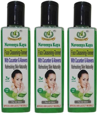 Naveenya Kaya CUCUMBER TONER COMBO 3 PCS Men & Women(300 ml)