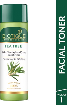 Biotique Advanced Organics Tea Tree Skin Clearing Mattifying Toner for Normal to Oily Skin| Men & Women Men & Women(120 ml)