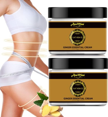 AroMine Drainage Ginger Cream For Shape Up massage Cream fat burner-50gm-2-Jar-(100 g)