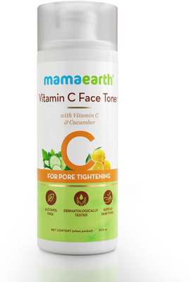 Mamaearth Toner For Face For Pore Tightening with Vitamin C & Cucumber Men & Women(200 ml)