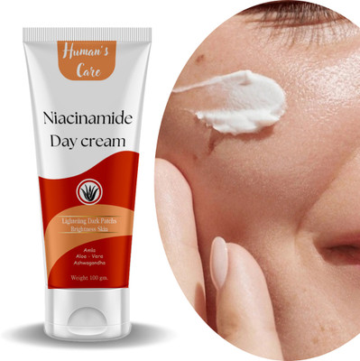 HUMAN'S CARE Niacinamide Day cream | Hyaluronic Acid | Zinc Pca For Acne Mark & Dark Spots | Women(99.1 g)