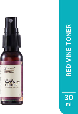 Pilgrim Red Vine Face Mist & Toner Mini | Hydrating, Anti-Ageing & Pore Tightening Men & Women(30 ml)