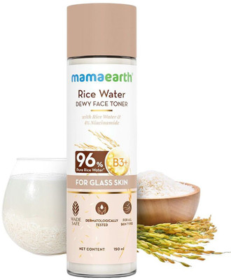 Mamaearth Rice Water Dewy Face Toner with Rice Water & 4% Niacinamide for Glass Skin Men & Women(150 ml)