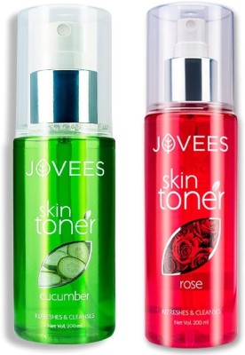 JOVEES Skin Toner ( Cucumber, Rose ) Women(400 ml)