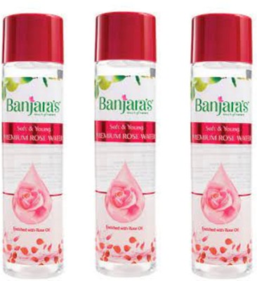 Banjaras Rose Water Pack Of 120 ml *3 Men & Women(360 ml)