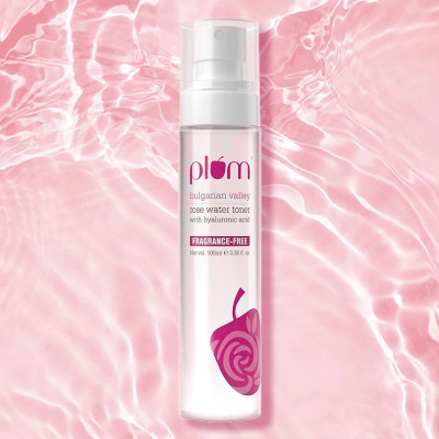 Plum Bulgarian Valley Rose Water & Hyaluronic Acid Hydrating Toner | Alcohol Free Men & Women(100 ml)