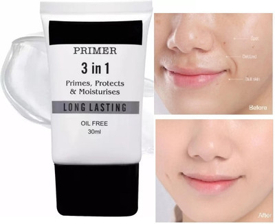 GULGLOW99 3 in 1 Face Primer Long Lasting, Oil-Free, Moisturizing for All Skin Types Primer  - 30 ml(Transprent)