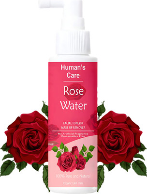 HUMAN'S CARE Natural Wash Rose Water Toner & Hydrator Men & Women(100 ml)