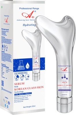 A+ Hydrating Korean Glass Face Serum With Gua Sha Tool For Normal To Dry Skin Type Men & Women(30 ml)