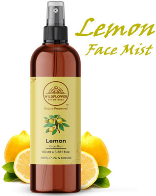 Wildflower essentials Lemon Face Mist & Vitamin C Rich Toner For Open Pore Tightening/Reduce Dark Spot Men & Women(100 ml)