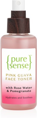 PureSense Face Toner Pink Guava with Rose Water, Pomegranate & Bamboo Water Men & Women(100 ml)