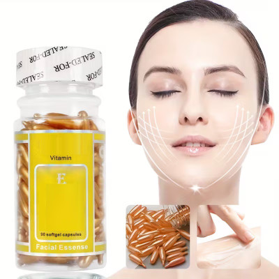 CATERINACHIARA Vitamin E Capsule For Face Pimple Glowing Skin Men & Women(60 g)